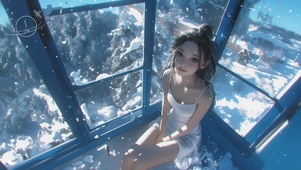 她的脸庞如画中的人物