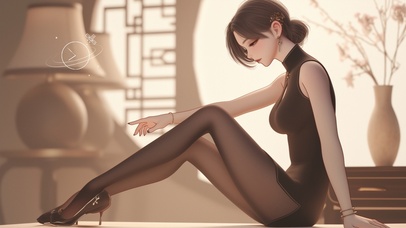 依约丹青屏里，顾盼生辉