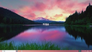 雪山夕阳主题