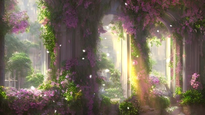 开满鲜花的阳台