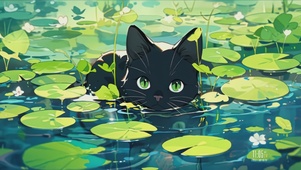 戏水猫咪