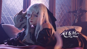 4k白色长发美女