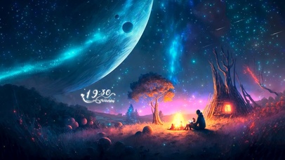 星空下篝火露营