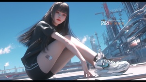 清纯靓丽长发美女