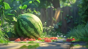 绿色护眼大西瓜