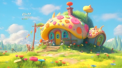 可爱森林蘑菇屋