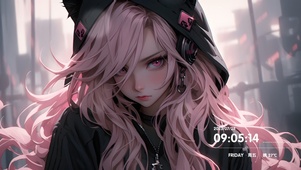 4K耳机少女
