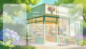 街角的文艺花店-分区桌面