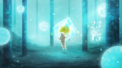 4k 梦幻森林里的宇航员