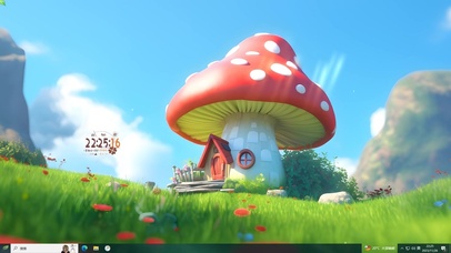 粉色阳光蘑菇屋