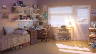 温馨的午后电脑书房