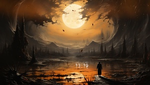 4K高清万圣节夜空