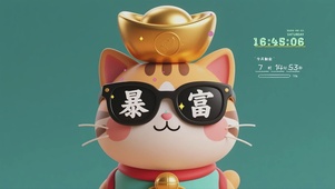 暴富好运喵喵桌面