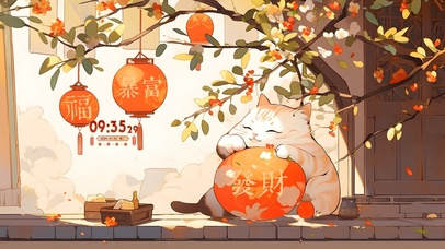 简约文艺可爱暴富发财喵