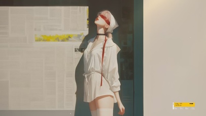 INS风怀旧蒙眼女孩