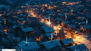雪夜小镇主题
