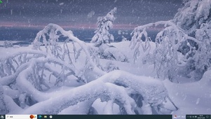 冰河雪树主题