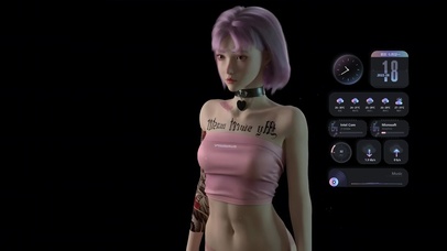 帅气短发美女
