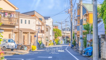 唯美治愈城市街道（带真实时间）