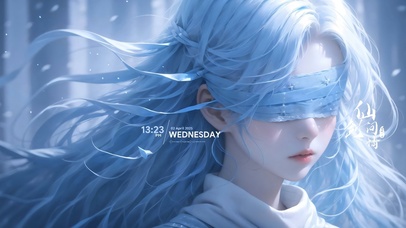 唯美蒙眼仙剑女孩