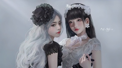 黑白（画师名称：tiny莉花）