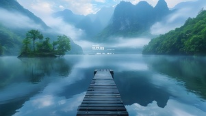碧水蓝天栈桥