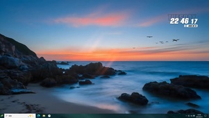 风景主题 夕阳海岸