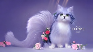 玫瑰花猫咪