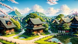 4k樱花小镇