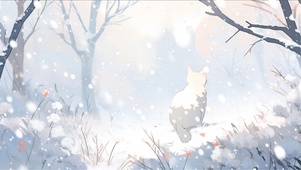 雪中猫咪