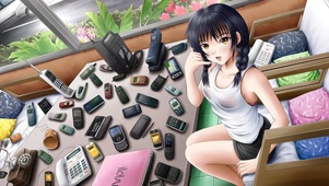 数码手机女孩