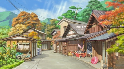 唯美治愈动漫街道（真实时间）