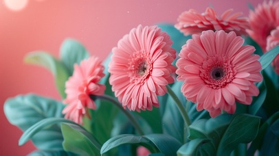 4K 太阳雨下的小红花