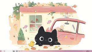 简约插画小猫