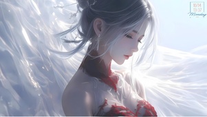 红衣古风美女