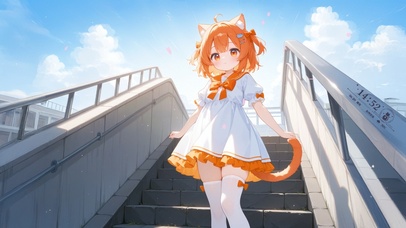 楼梯小猫女