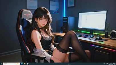 纯欲长腿电竞少女