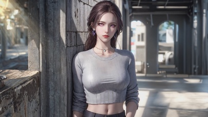 高冷气质长发美女