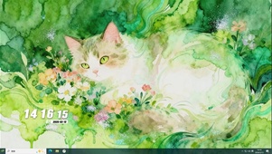 护眼小清新猫咪桌面主题