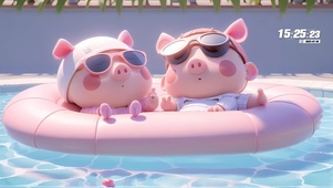 度假的猪猪