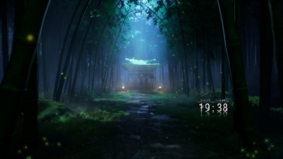 幽静竹林中的神社