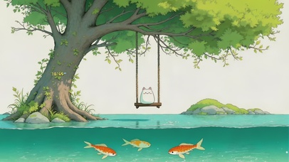 可爱治愈秋千团子