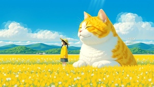 花海女孩猫咪