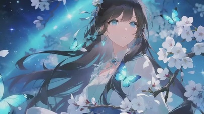 二次元氛围感美少女