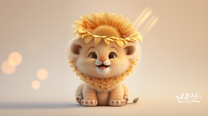可爱的狮子宝宝