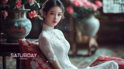 目光如星辰闪烁，闪耀着智慧灵动