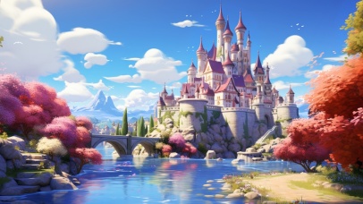 公主城堡治愈系风景