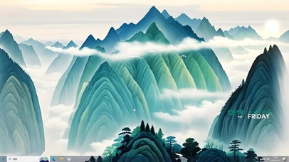 千里江山青绿（2）