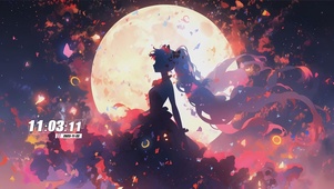月光下美少女