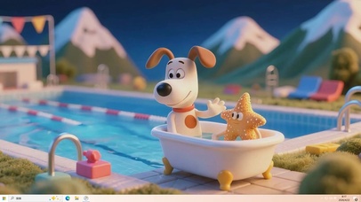 夏天游泳桌面主题